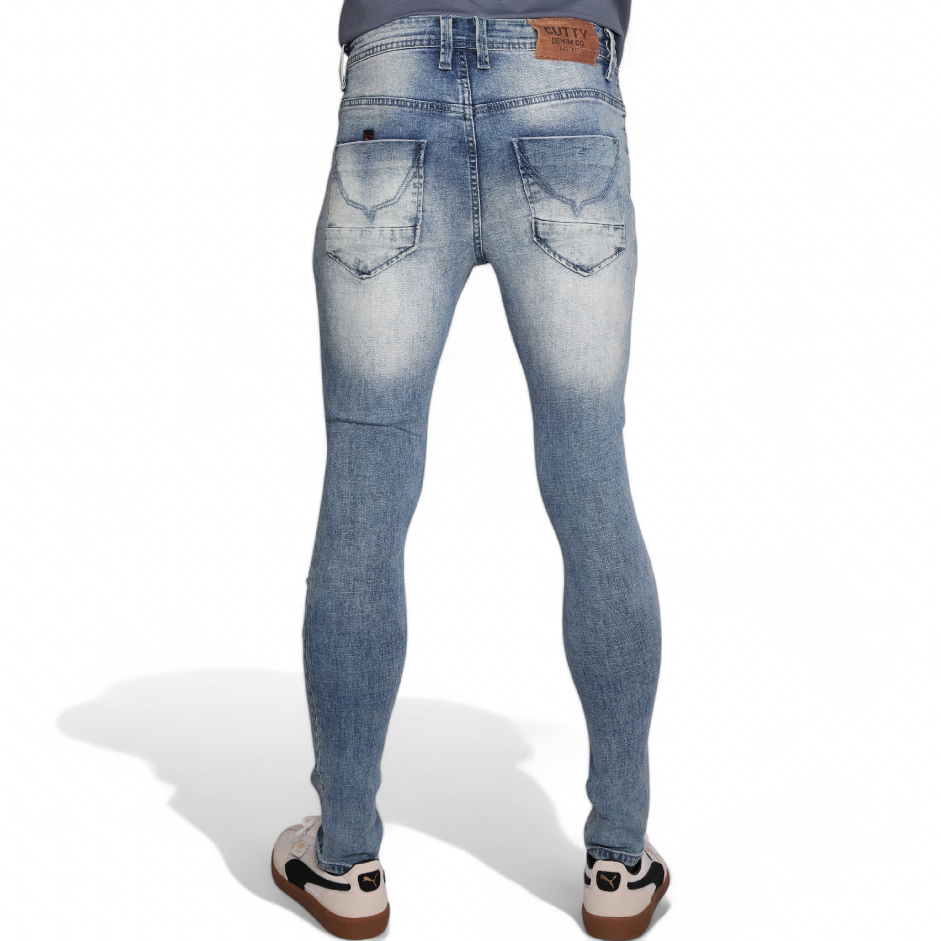 Cutty Jeans Ripped Denim Blue
